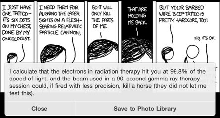 iOS screen-capture of xkcd comic